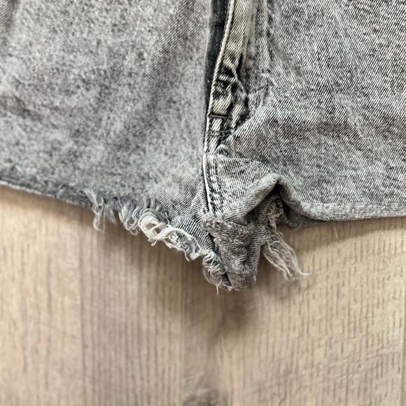 PacSun Gray Denim High Rise Festival Shorts Sz 24 - Picture 3 of 8
